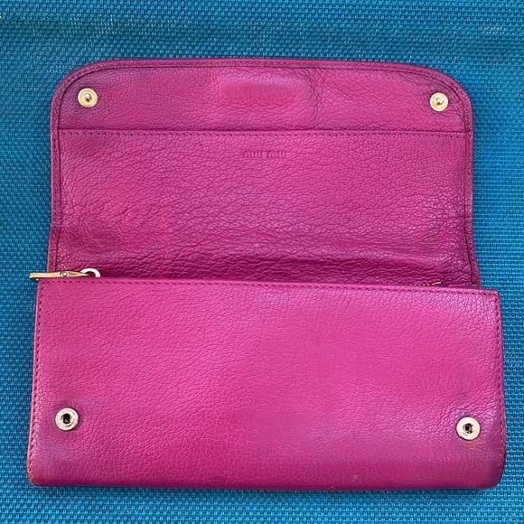 🩷LOW START🩷Miu Miu🩷Long Pink Wallet/VGUC - Picture 4 of 16